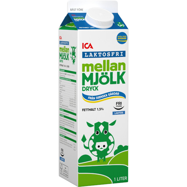 ICA Mellanmjölkdryck Laktosfri