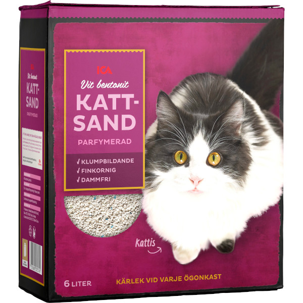 ICA Kattsand Vit Parfymerad