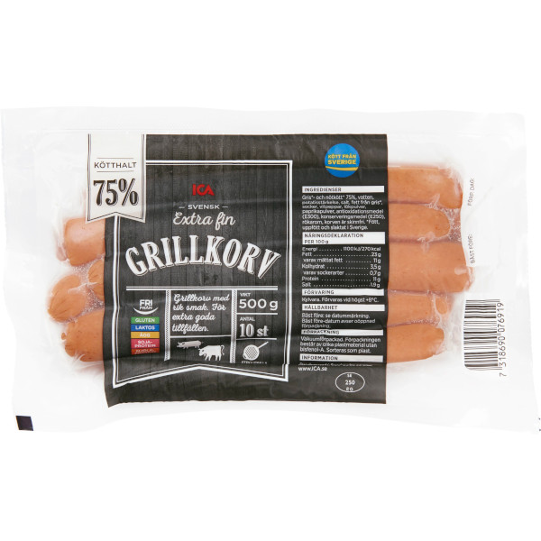 ICA Grillkorv Extra Fin