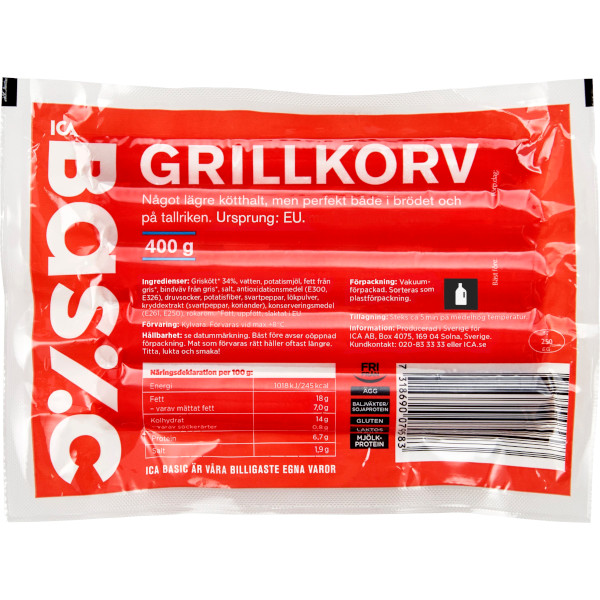 ICA Basic Grillkorv