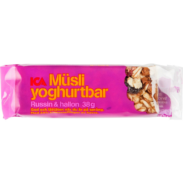 ICA Müsli Yoghurtbar Russin & Hallon