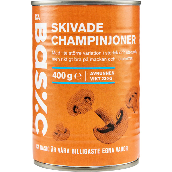 ICA Basic Champinjoner Skivade