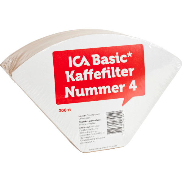 ICA Basic Kaffefilter Nummer 4