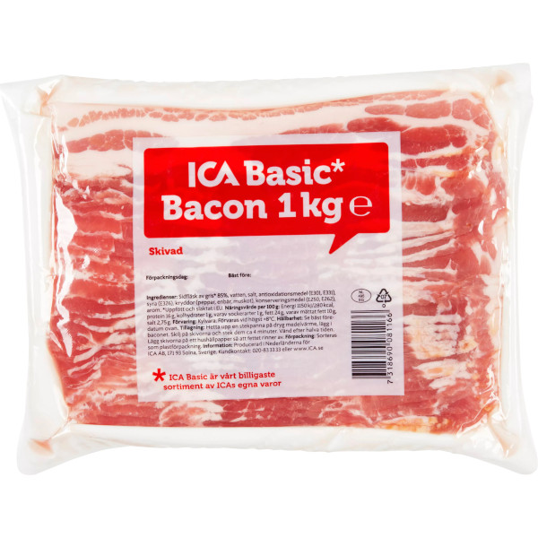 ICA Basic Bacon Skivad