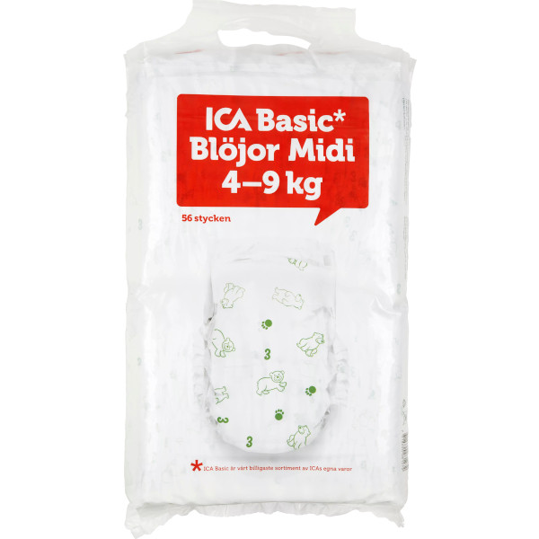 ICA Basic Blöjor Midi 4-9kg