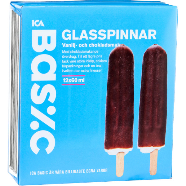 ICA Basic Glasspinnar Vanilj/Choklad