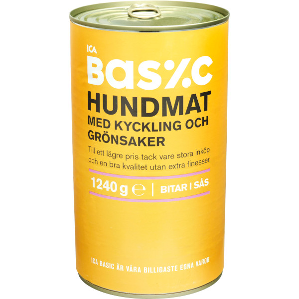 ICA Basic Hundmat Bitar I Sås Kyckling/Grönsaker