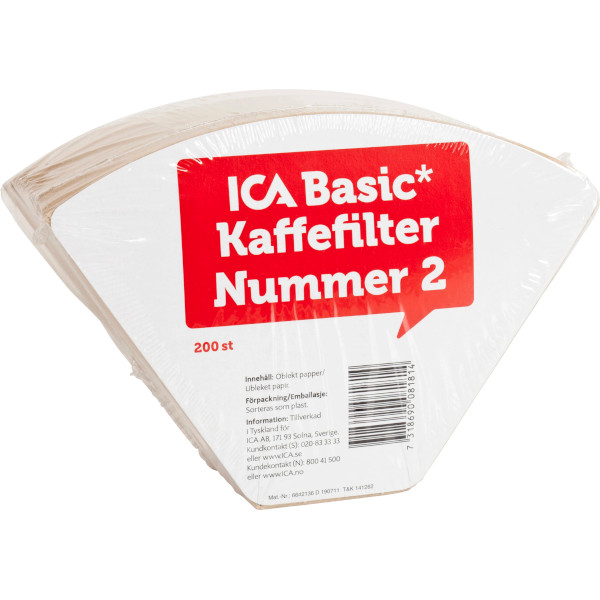 ICA Basic Kaffefilter Nummer 2