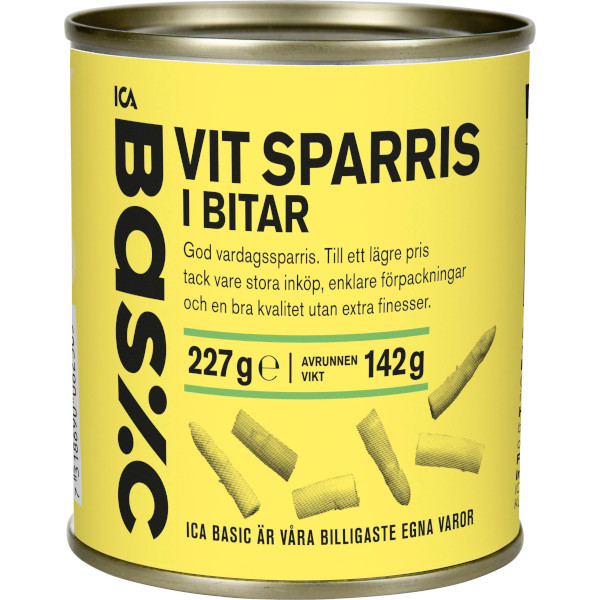 ICA Basic Sparris Vit Bitar