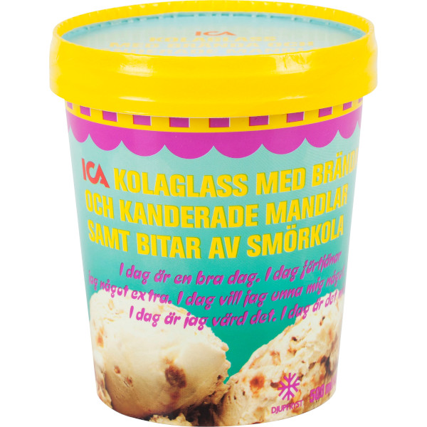 ICA Kolaglass Brända/Kanderade Mandlar & Smörkola