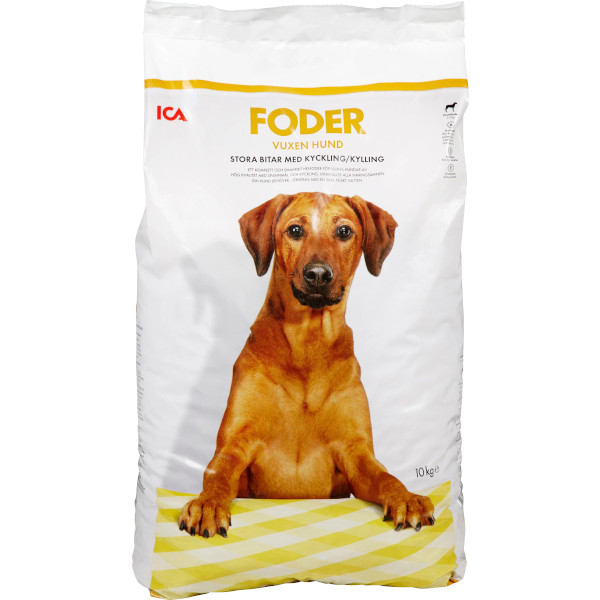 ICA Torrfoder Vuxen Hund Stora Bitar Kyckling