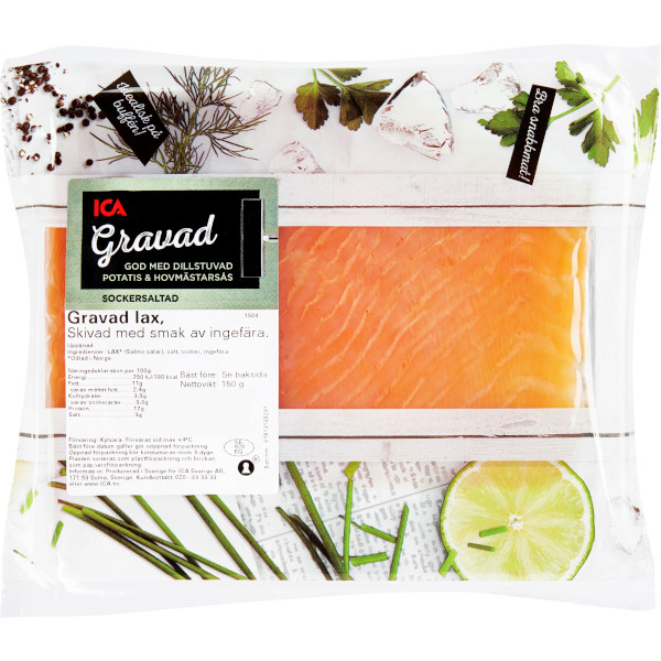 ICA Gravad Lax Ingefära Skivad