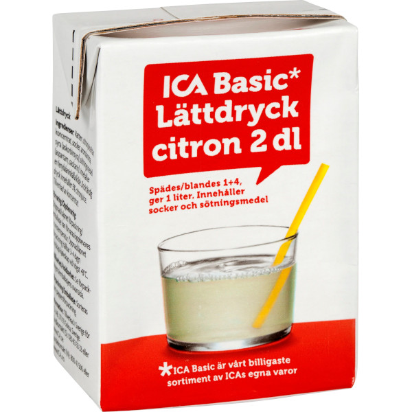 ICA Basic Lättdryck Citron Koncentrat
