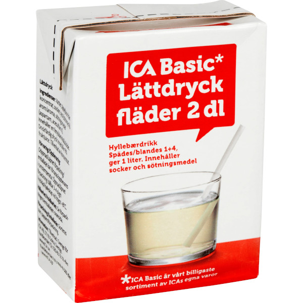 ICA Basic Lättdryck Fläder Koncentrat