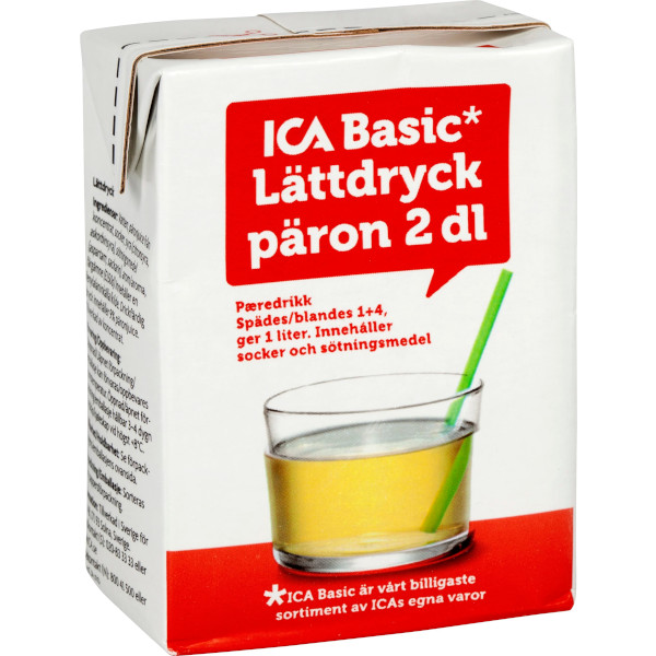 ICA Basic Lättdryck Päron Koncentrat