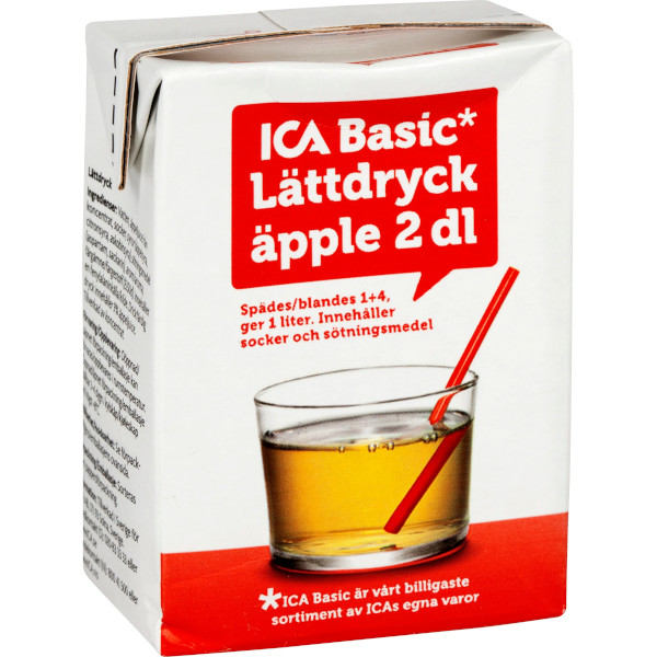 ICA Basic Lättdryck Äpple Koncentrat