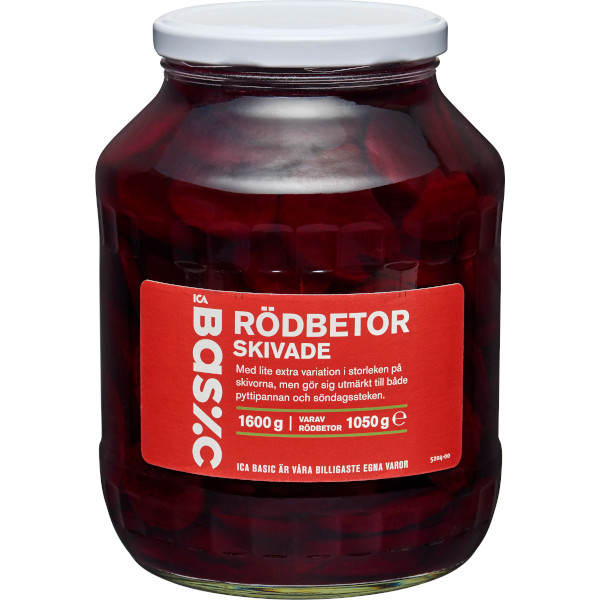 ICA Basic Rödbetor Skivade