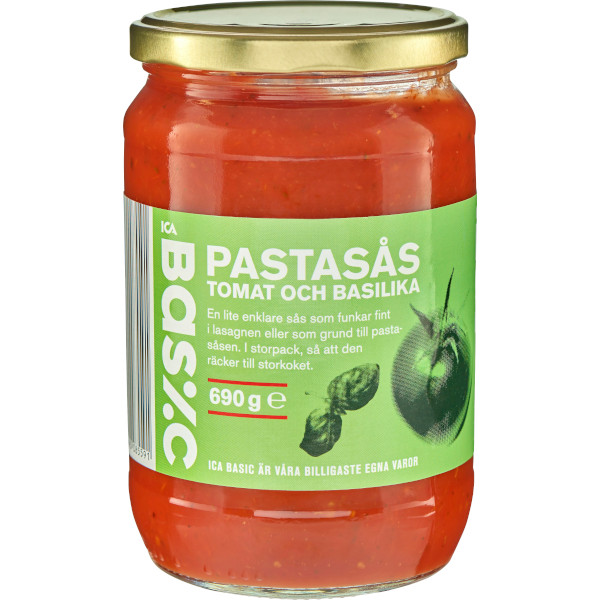 ICA Basic Pastasås Tomat & Basilika