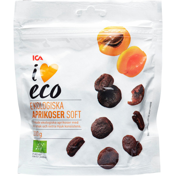 ICA I Love Eco Aprikoser Torkade Ekologiska