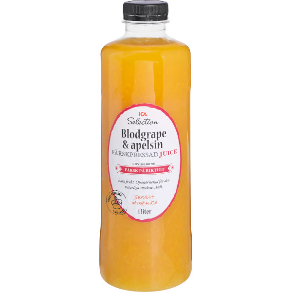 ICA Selection Färskpressad Juice Blodgrape & Apelsin
