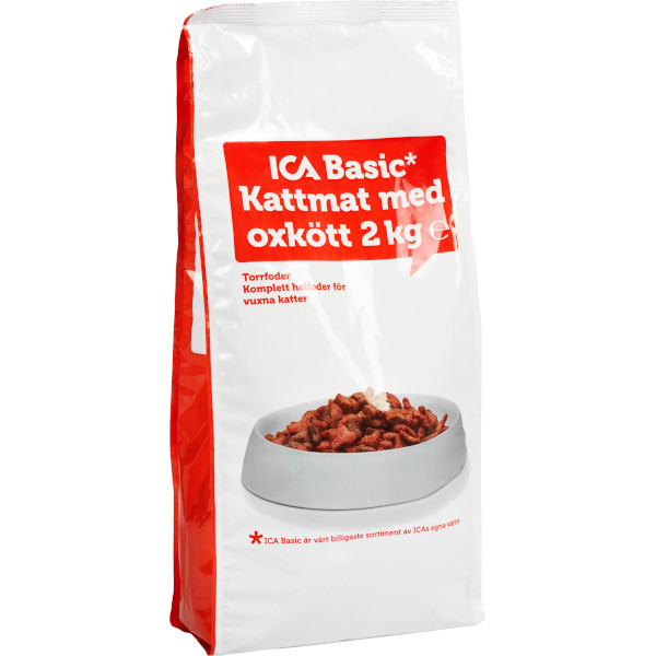ICA Basic Kattmat Torrfoder Oxkött