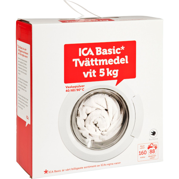 ICA Basic Tvättmedel Vit