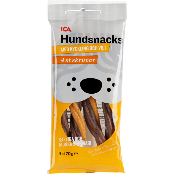 ICA Hundsnacks Kyckling/Vilt Skruvar