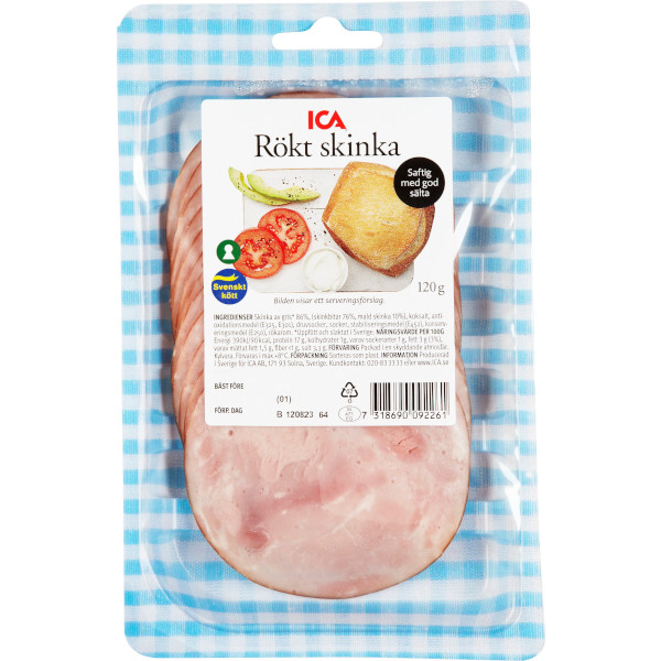 ICA Skinka Rökt Skivor