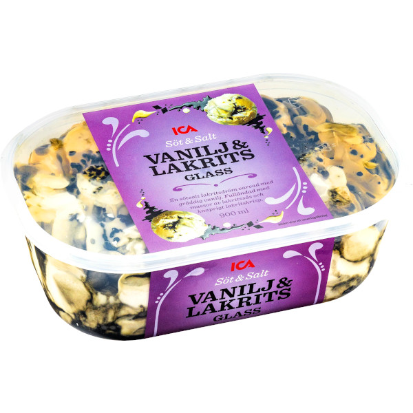 ICA Vanilj & Lakritsglass