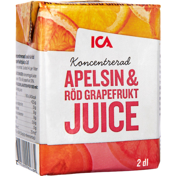 ICA Juice Apelsin/Röd Grapefrukt Koncentrerad