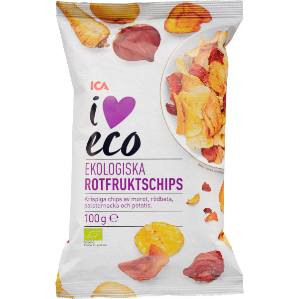 ICA I Love Eco Rotfruktschips Ekologiska