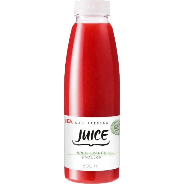 ICA Kallpressad Juice Äpple/Päron/Hallon