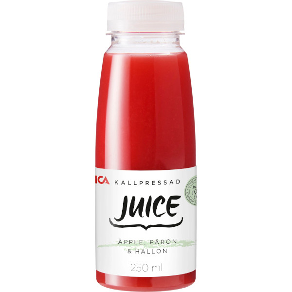 ICA Kallpressad Juice Äpple/Päron/Hallon