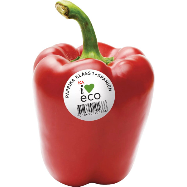 ICA I Love Eco Paprika Röd Ekologisk
