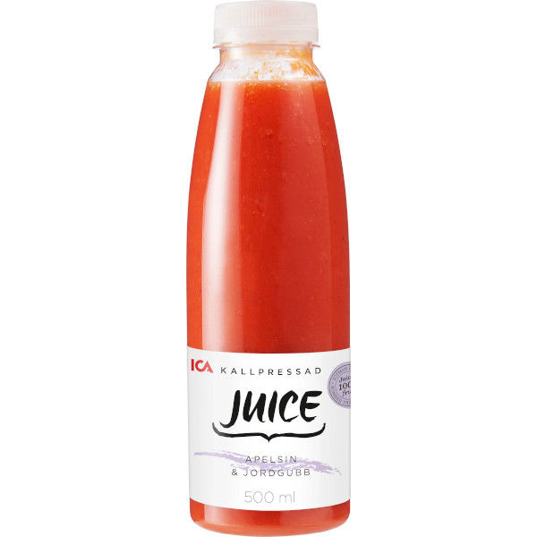 ICA Kallpressad Juice Apelsin & Jordgubb