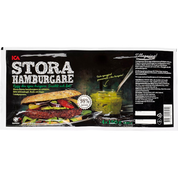 ICA Hamburgare Stora 150g