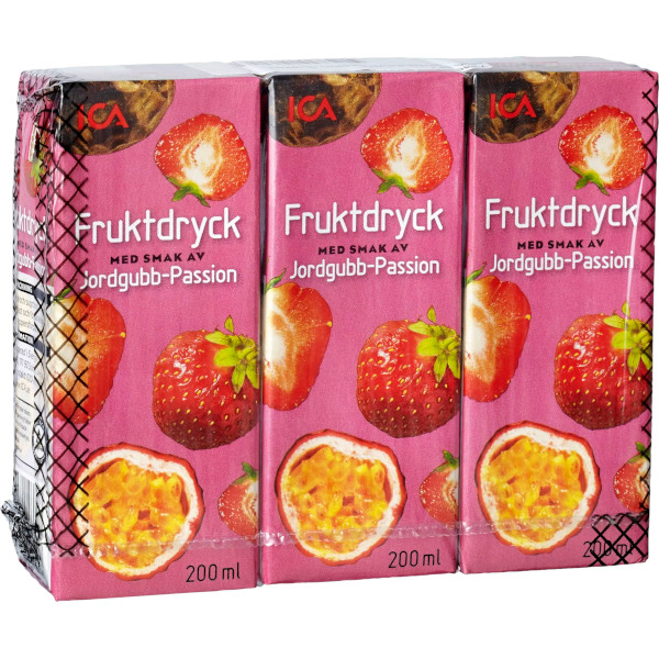 ICA Fruktdryck Jordgubb/Passion
