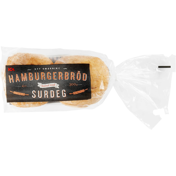 ICA Hamburgerbröd Surdeg