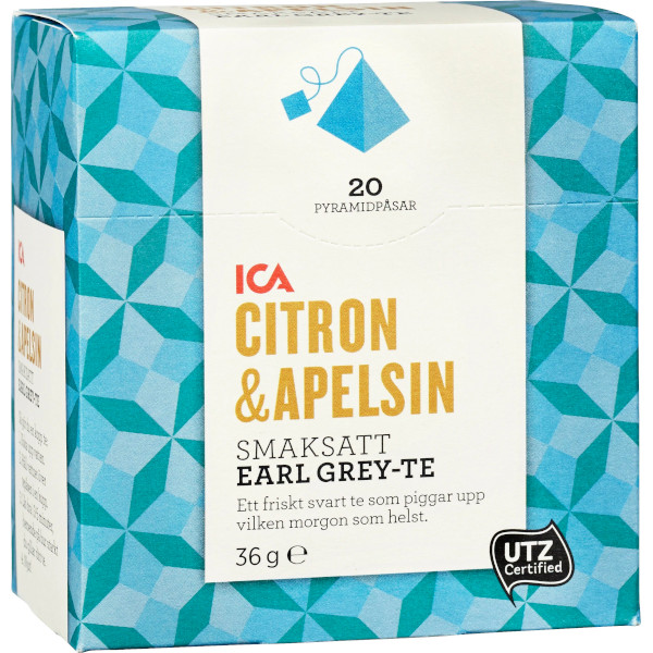 ICA Earl Grey-Te Citron/Apelsin Pyramidpåsar