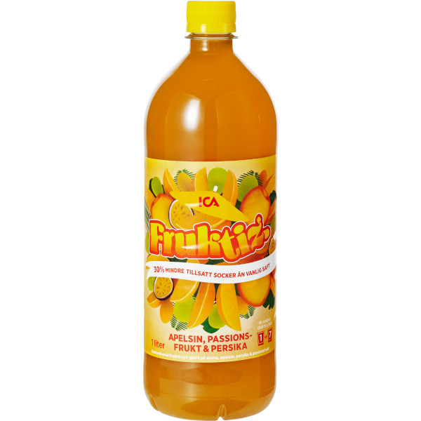 ICA Fruktiz Apelsin/Passionsfrukt/Persika