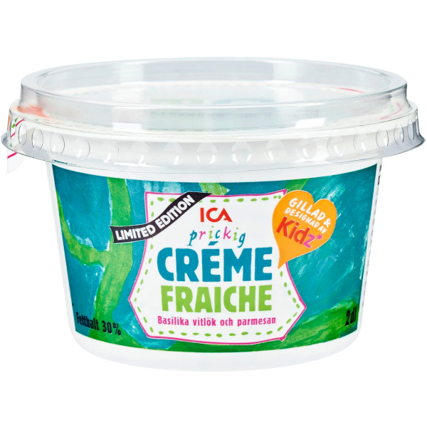 ICA Crème Fraiche Prickig Basilika/Vitlök/Parmeasan