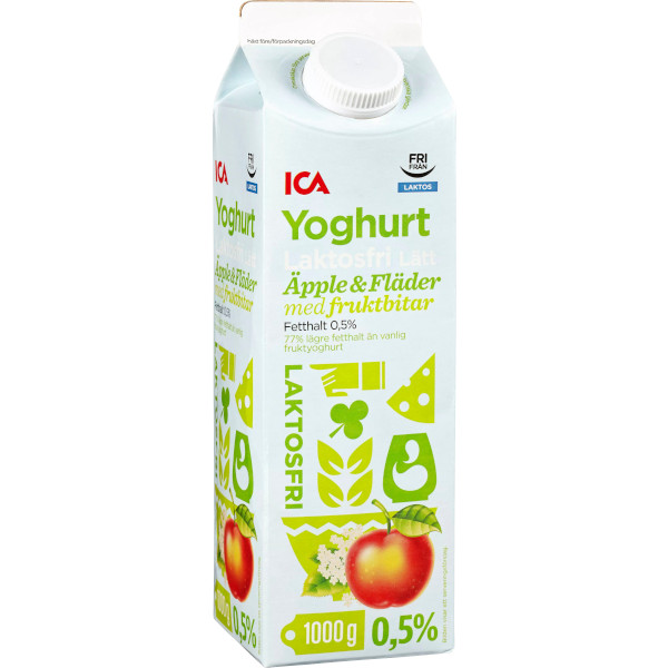 ICA Yoghurt Äpple & Fläder Laktosfri