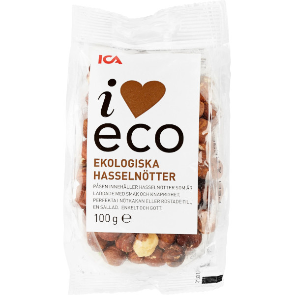 ICA I Love Eco Hasselnötter Ekologiska