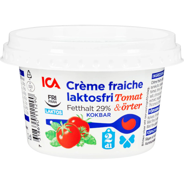 ICA Crème Fraiche Tomat & Örter Laktosfri