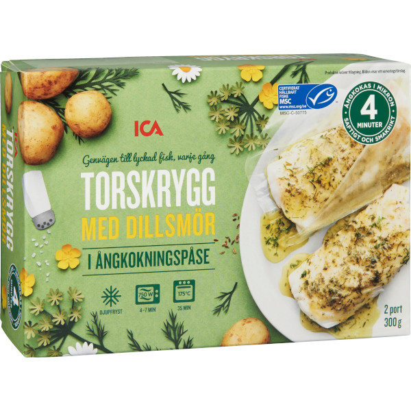 ICA Torskrygg Ångkokningspåse Dillsmör