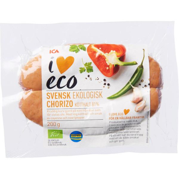 ICA I Love Eco Chorizo Ekologisk