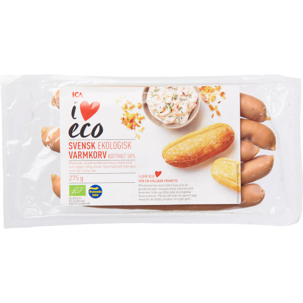 ICA I Love Eco Varmkorv Ekologisk