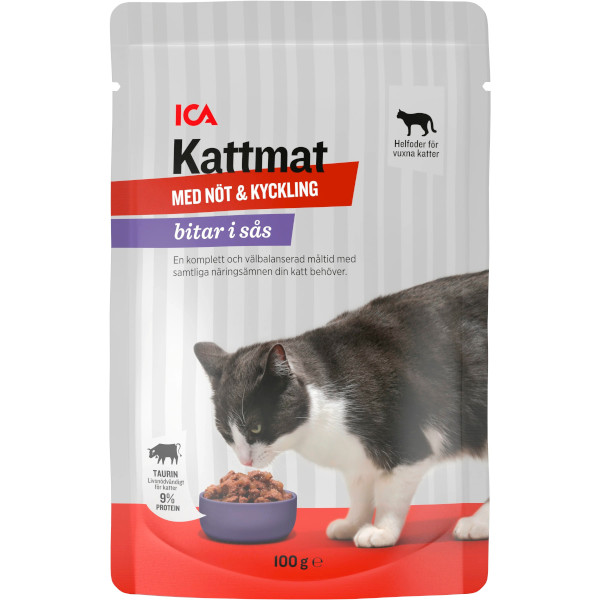 ICA Kattmat Bitar I Sås Nöt & Kyckling