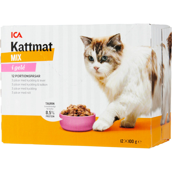 ICA Kattmat Bitar I Gelé Mix Kött