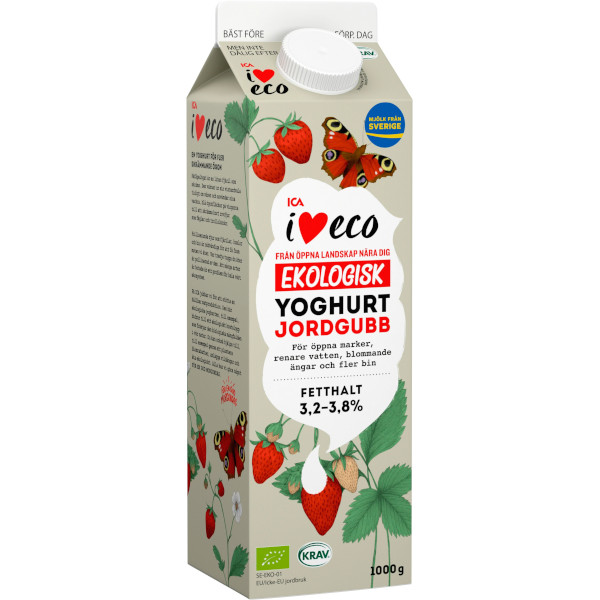 ICA I Love Eco Yoghurt Jordgubb Ekologisk